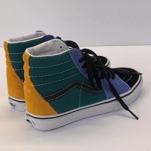 New Vans Sk8-Hi, Yellow/Tidepool, size 9